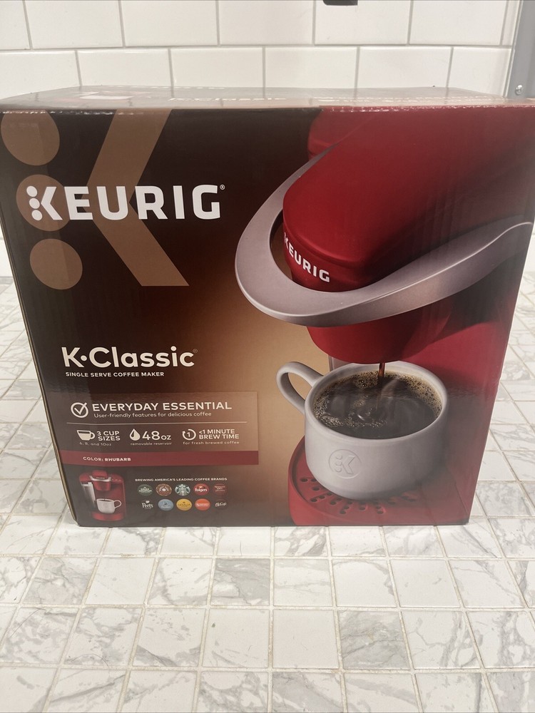 New Keurig K-Classic Single-Serve K-Cup Pod Coffee Maker K50 Rhubarb Sealed Box
