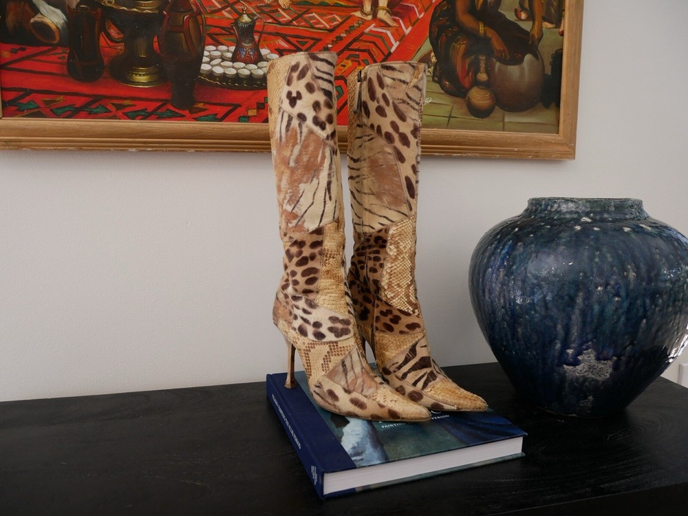 Escada Boots Animal Print EU 36 Y2K
