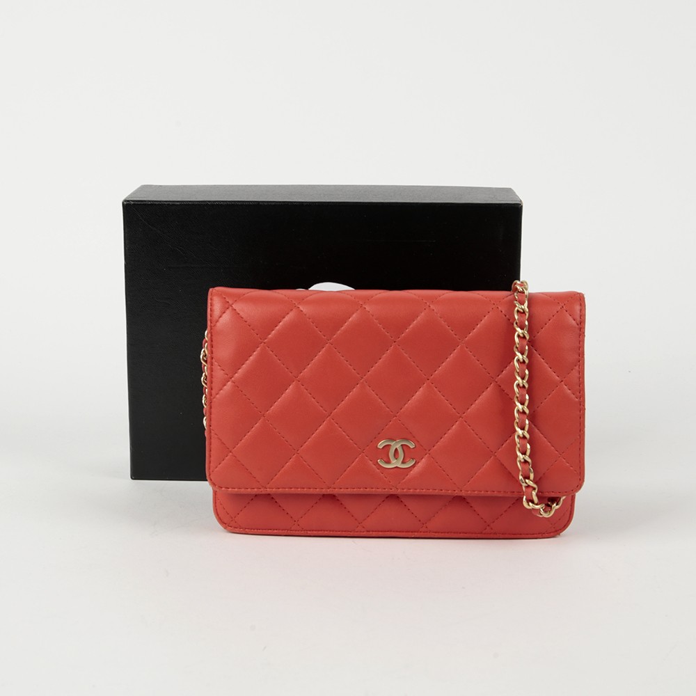 CHANEL Classic WOC Shoulder Crossbody Bag Black Caviar Leather