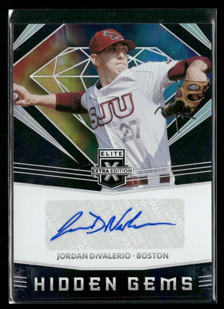 2020 Panini Elite Extra Edition Jordan DiValerio Auto HG-JD Red Sox Rookie Card