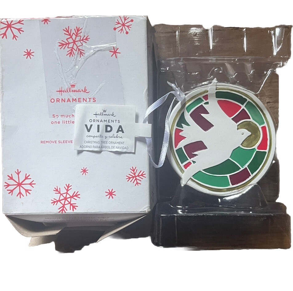 Hallmark Keppsake Ornament Vida Stained Glass Dove 2022