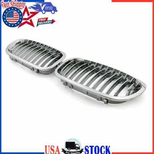 Car Front Fence Grill Grille Chrome Mesh For BMW E46 2 Doors 03-05 3 Series YU