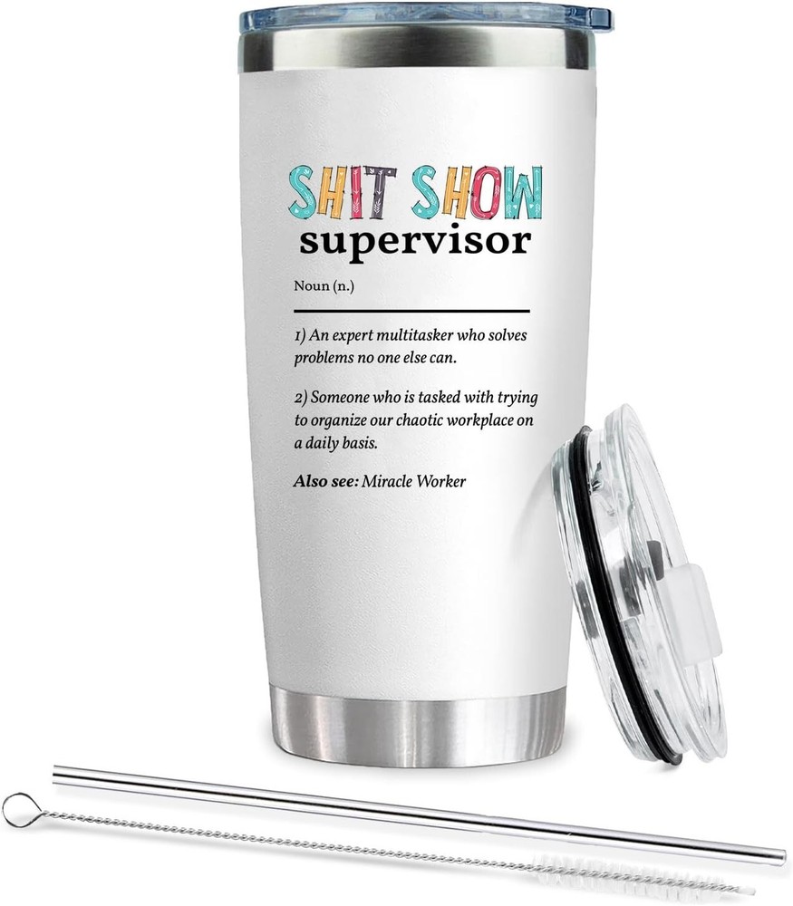 Shitshow Supervisor Mug Tumbler 20 0z - Inspiration Work Gift For Coworkers Bos