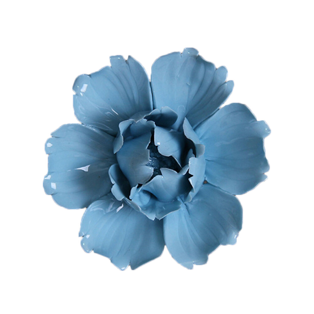 Blue Ceramic Wall Flowers for Walls Art Decor Passion of Life Practical