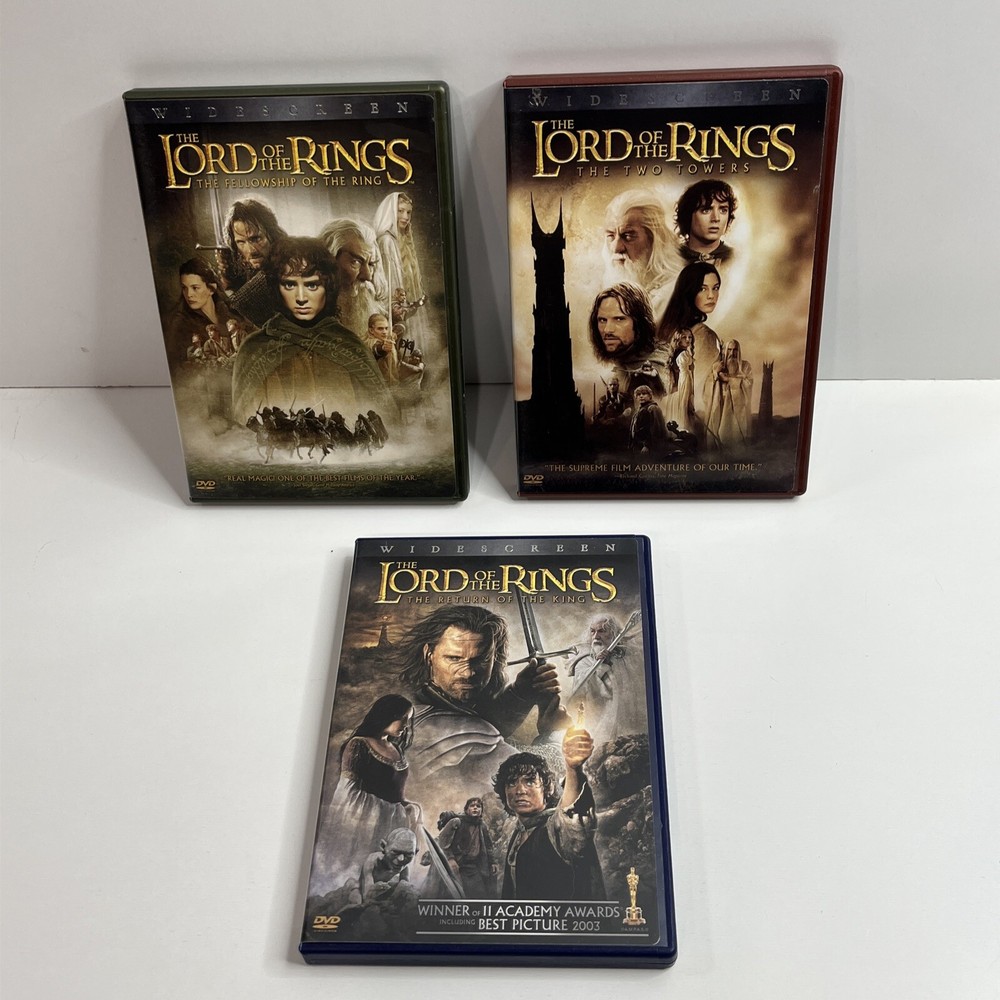 The Lord of the Rings Trilogy Lot of 3 DVD 2-Disc Collection Widescreen