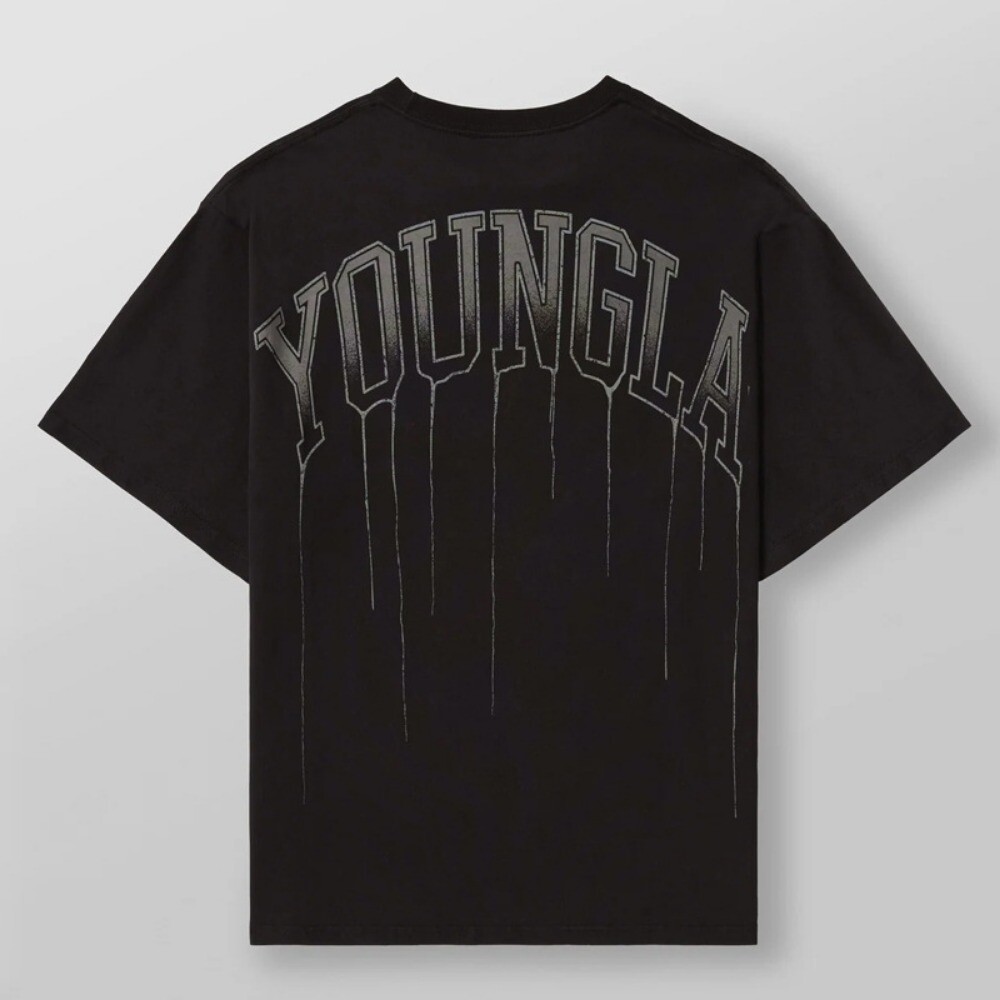 NEW Mens Womens YoungLA W428-DRIP OVERSIZED TEE Bleeding Logo Shirt Streetwear