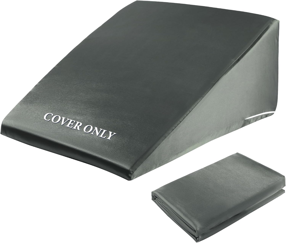 Satin Bed Wedge Pillow Cover Silky & Smooth Wedge Pillowcase1 Pack 24X24X12.5...