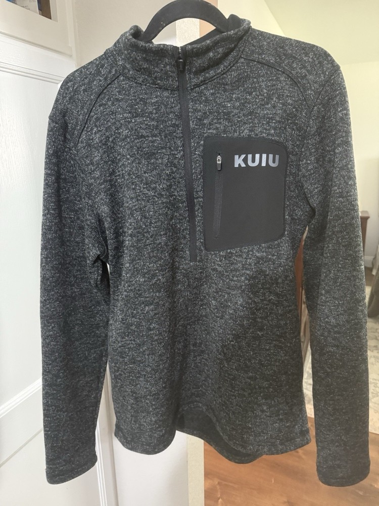 Kuiu Base Camp High Loft Sweater Fleece 1/2 Zip Pullover Men's Size Med Gray