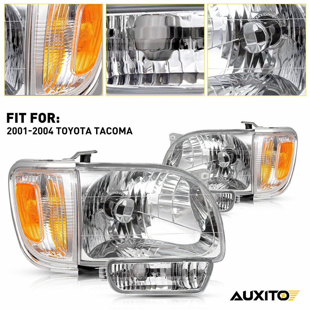 Pair For 2001 2002 2003 2004 Toyota Tacoma Headlights Headlamps Left+Right New