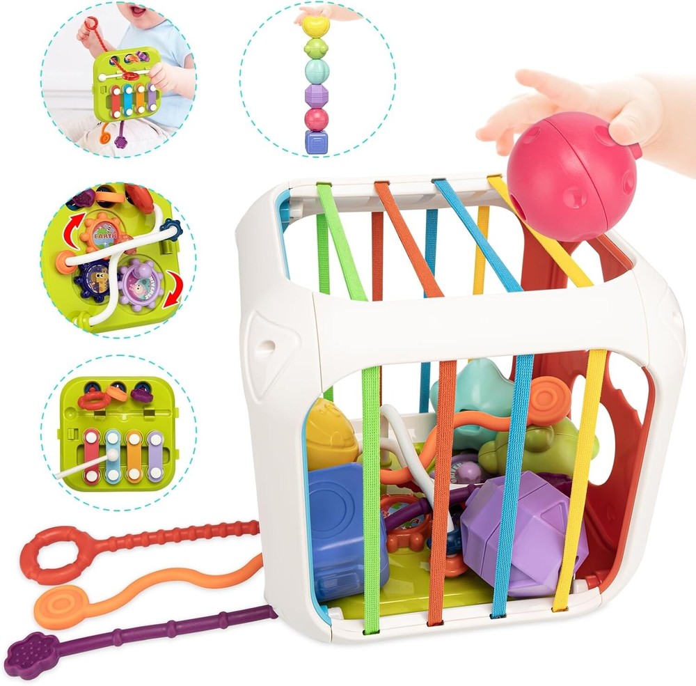 Aprilwolf 7-in-1 Shape Sorting Educational Toy for Toddlers 18+ Months