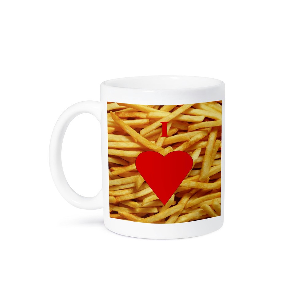 I Love French Fries 3dRose Ceramic Mug