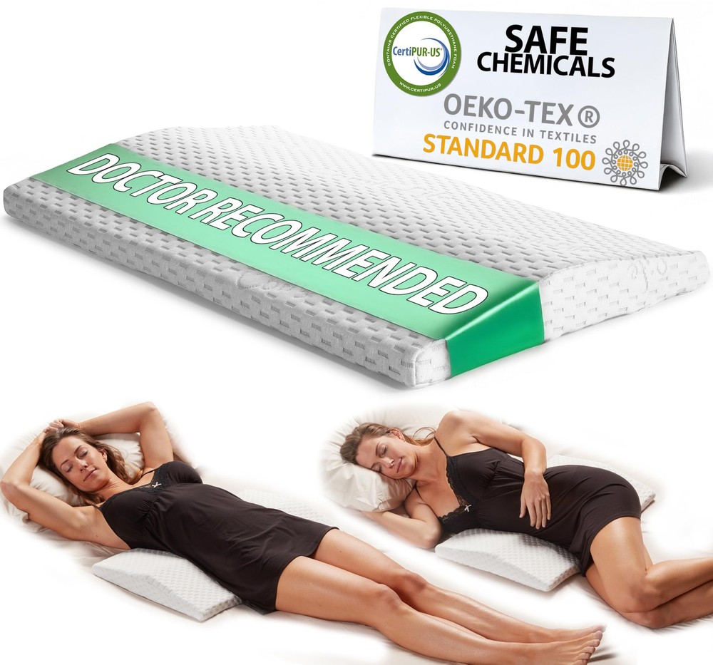 ComfiLife Lumbar Support Pillow for Sleeping Memory Foam Pillow for Back Pain