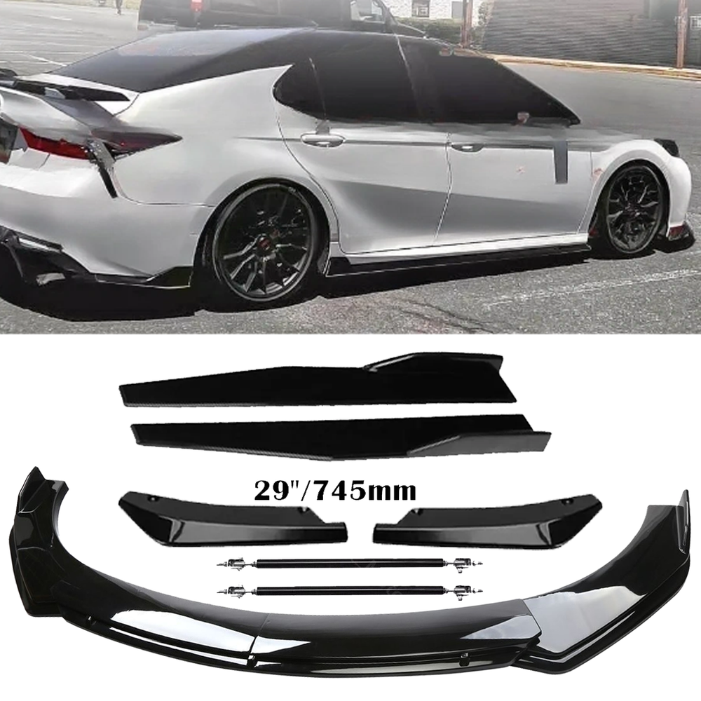 Camry SE XSE Front Rear Bumper Lip Spoiler Splitter Side Skirt Body Kit