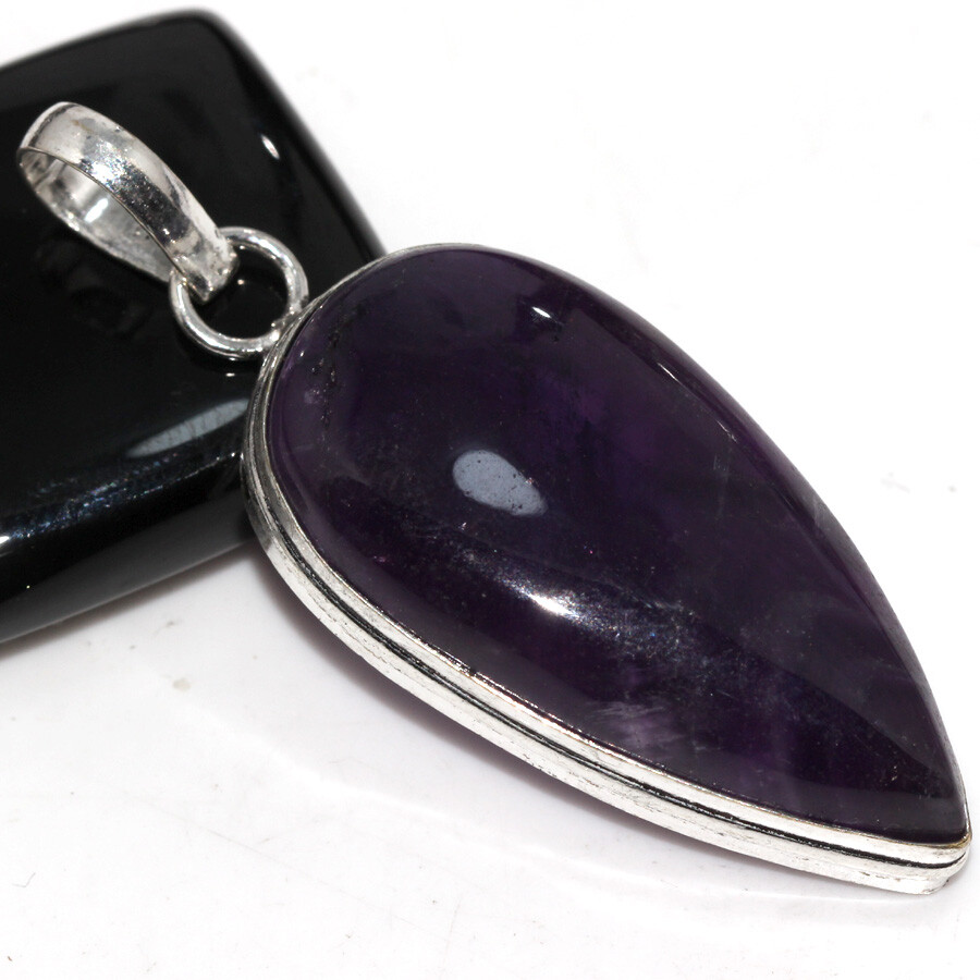 Natural Amethyst 925 Silver Plated Pendant 2