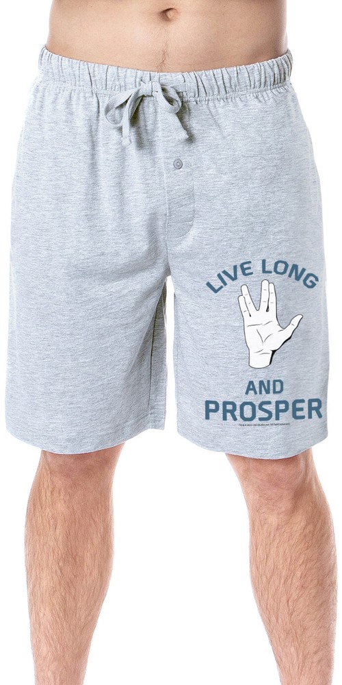 Star Trek Mens' Spock Live Long And Prosper Sleep Pajama Shorts