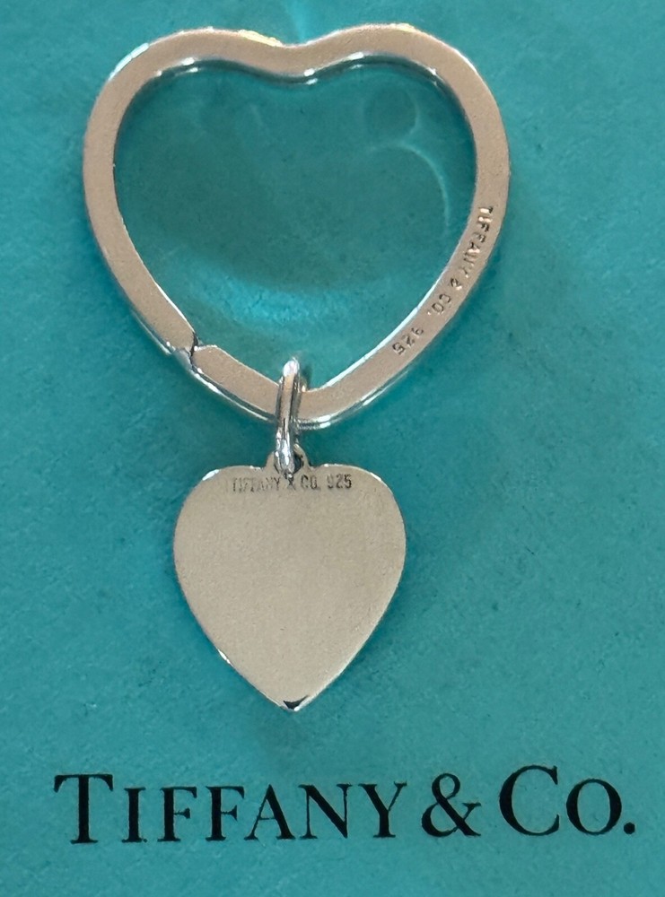 Tiffany & Co Sterling Silver 925 Large Heart Keyring