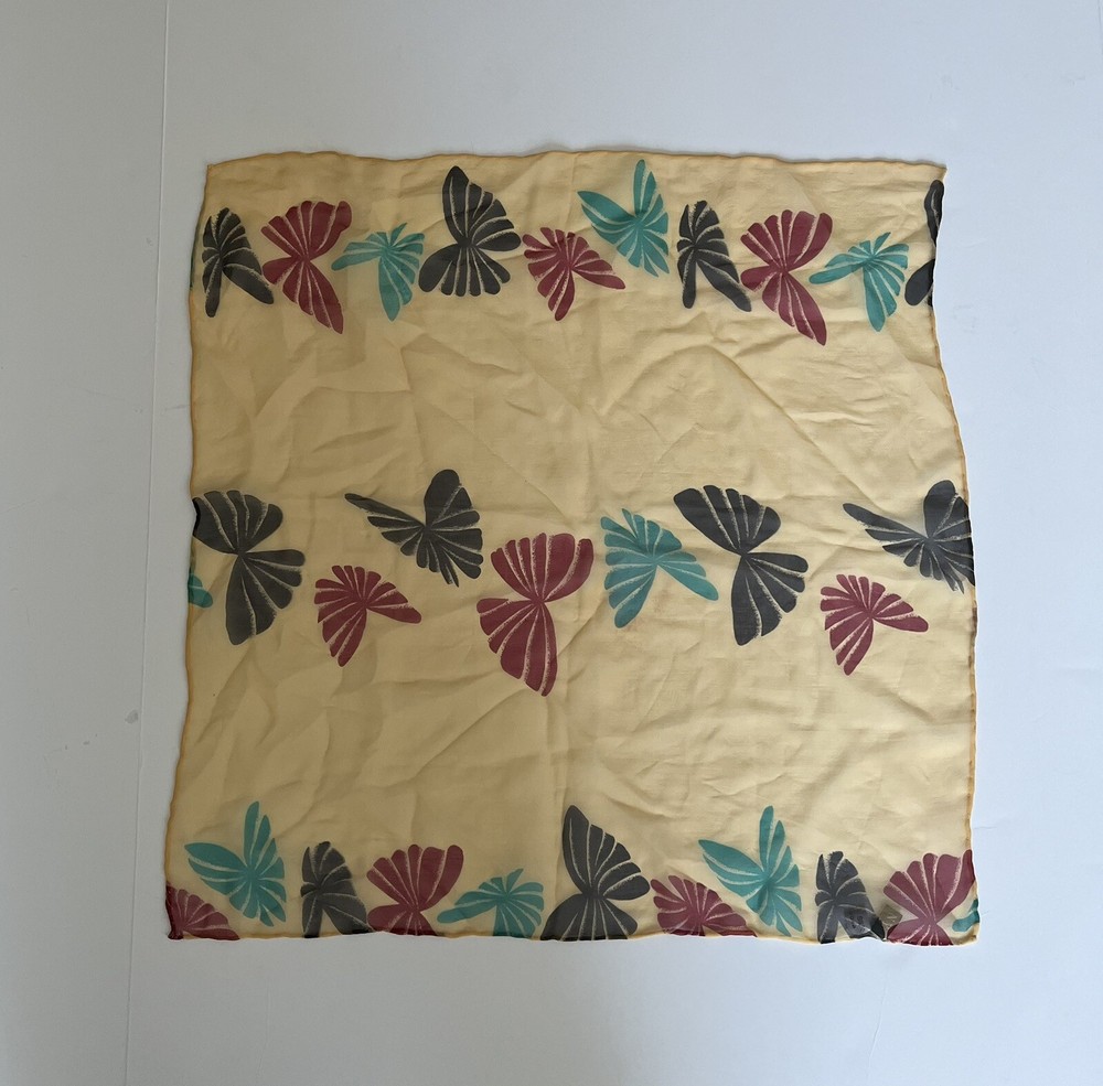 J&X NY Vintage Floral Silk Scarf.  Square 19x19.