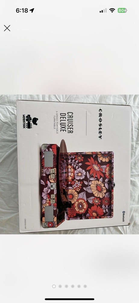 Crosley Cruiser Deluxe Portable Vinyl Record Player with Built-in Speakers