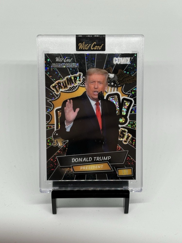 2024 Wild Card Alumination President Donald J Trump Comix  BLACK MAGA 1/1