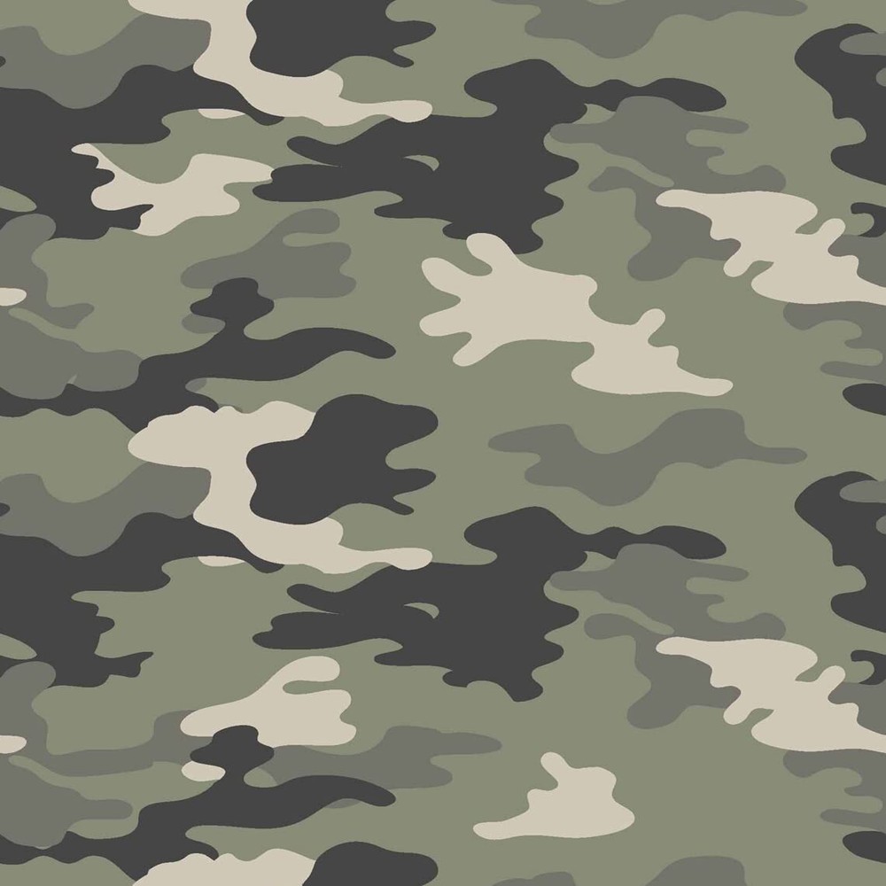 Camouflage Printed Poly Rayon Spandex French Terry Stretch Fabric for DIY Projects