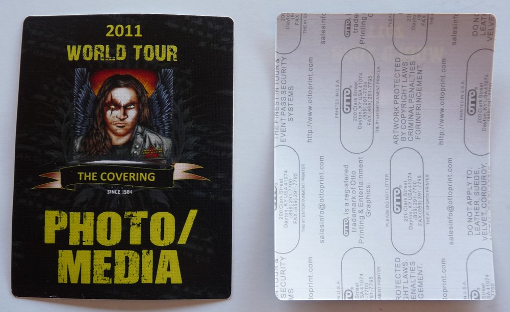 Stryper The Covering 2011 Concert Tour Backstage Photo Media Pass D15