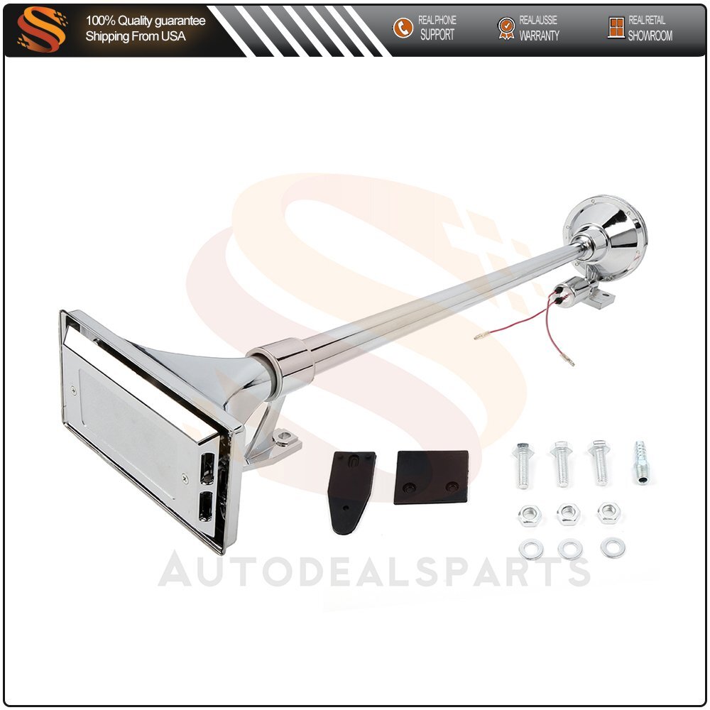150DB Single Trumpet Air Horn Kit with Solenoid Valve for Trucks Boats RVs