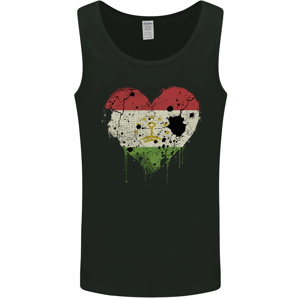 Love Tajikistan Flag Tajik Day Football Mens Vest Tank Top