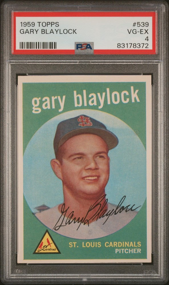 1959 Topps Gary Blaylock #539 Rookie Card High Number