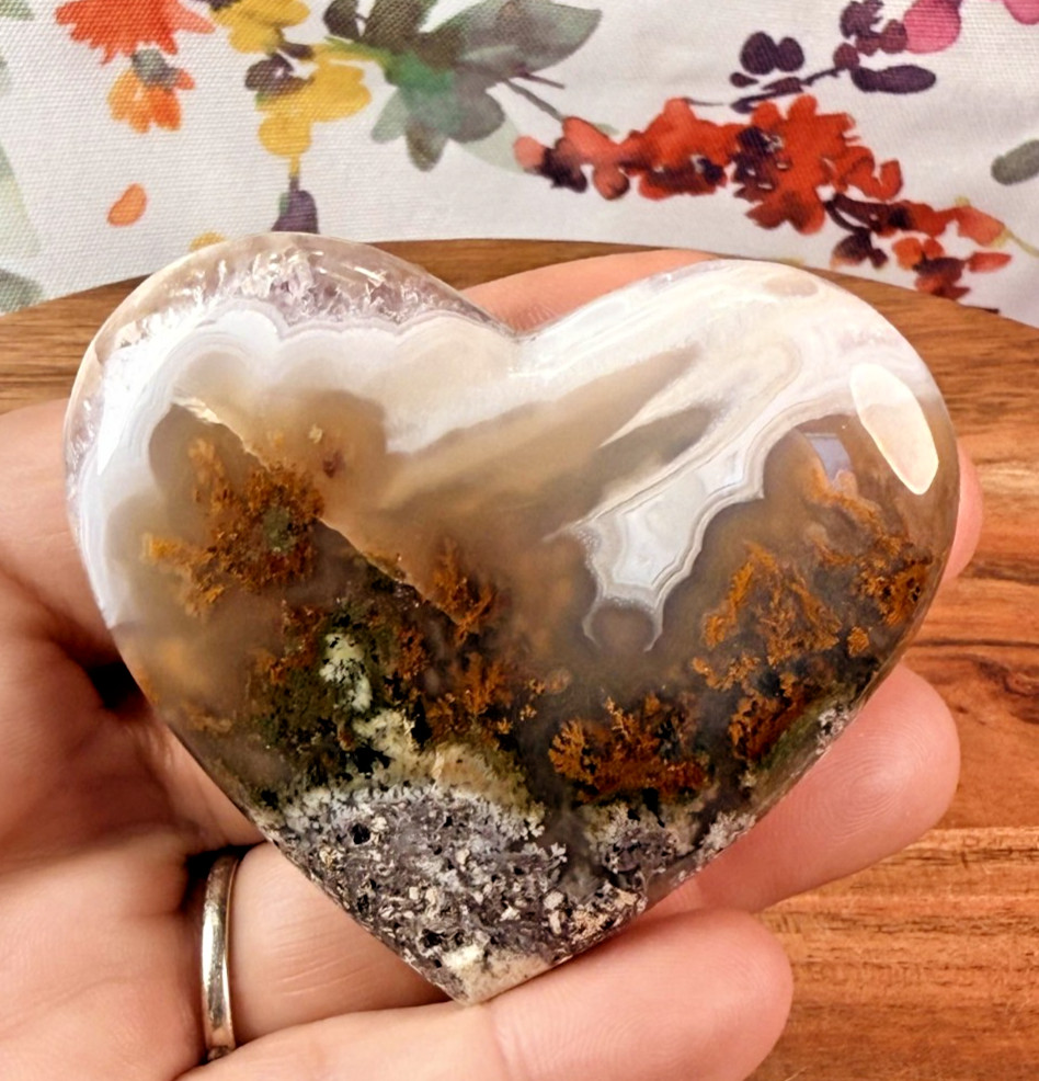 Scenic Moss Agate Carving