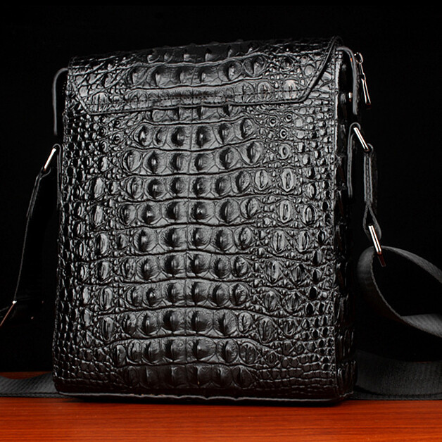 Men's Luxury Bag Alligator Crocodile Skin Shoulder Messenger Bags