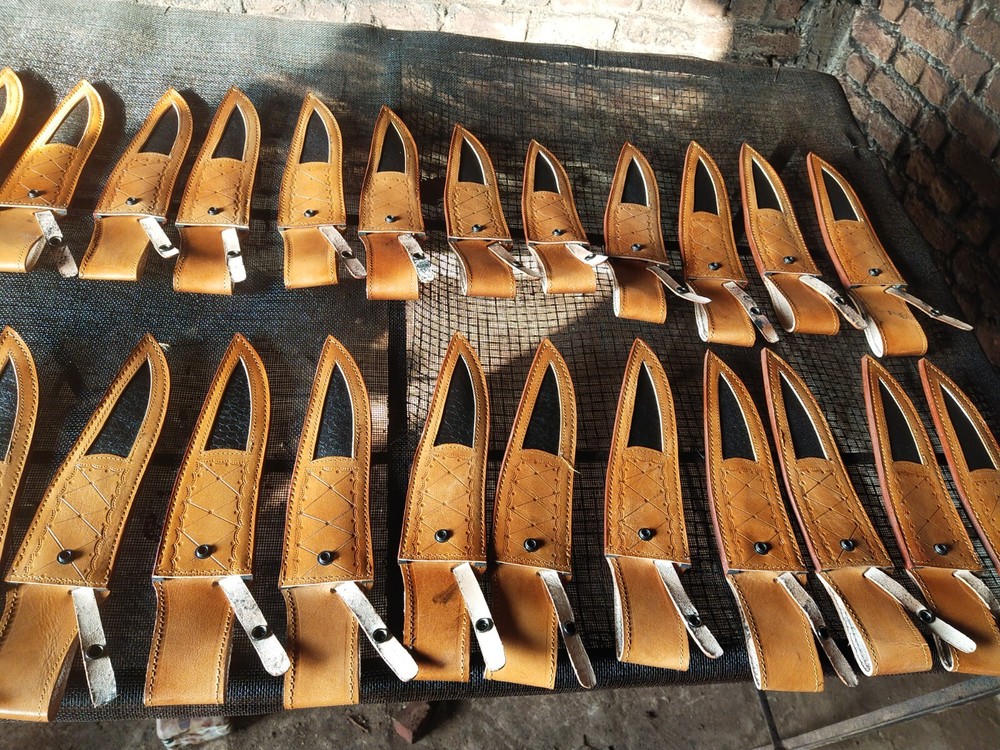 Lot of 50 Bowie leather sheaths Handmade Geniune Leather Cover Fixed Blade Knife