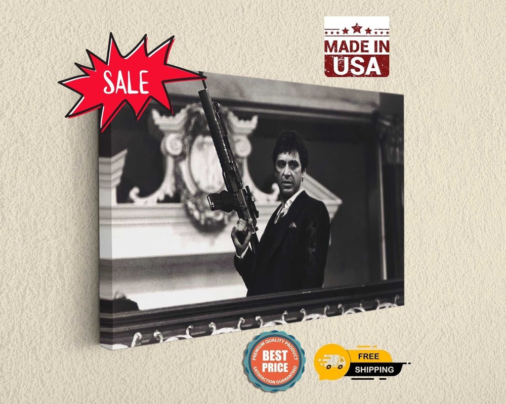 Scarface Canvas Print Tony Montana Wall Art Museum Quality Durable Print