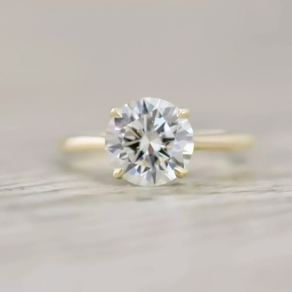 Certified 3.40ct VS1 White Diamond Ring 925 Silver Jewelry Anniversary Gift