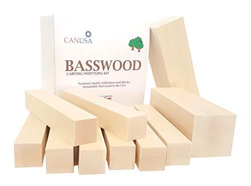 CanUsa Brand Basswood Carving Wood Blocks from Wisconsin USA. Whittling Wood ...