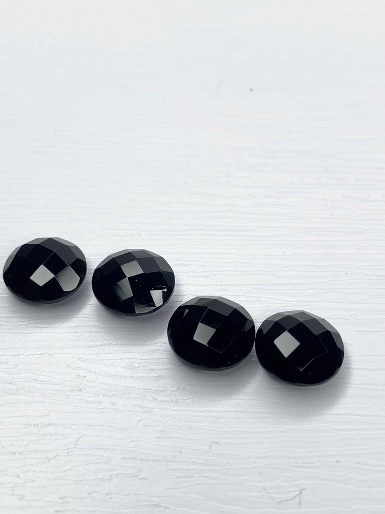 Black Onyx Faceted Round Briolette Cut 9x9 MM to 10x10 MM Loose Gemstone DG