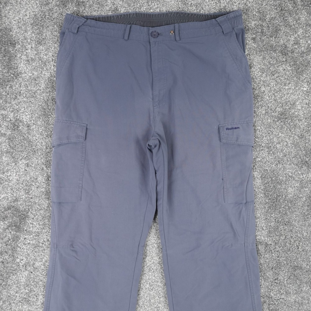 Rohan Cargo Trousers Trailblazer Size Large W38 L32 Blue Pockets Walking Hiking