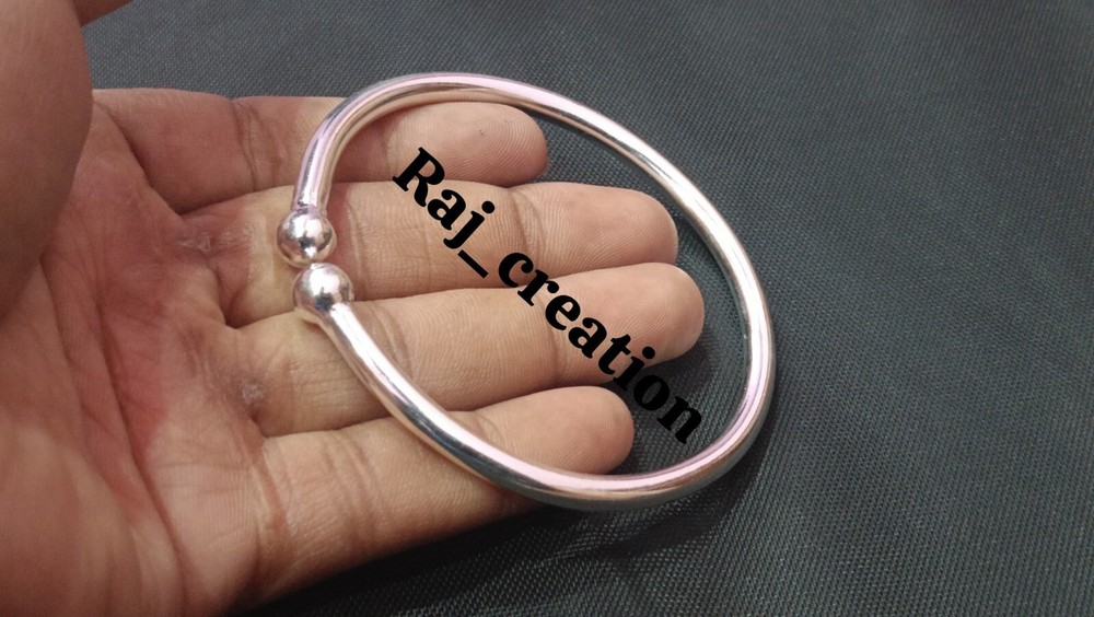 Thick Heavy Silver Bangle, 925 Sterling Silver Bangle, , Chunky Silver Bracelet,