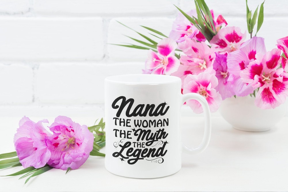 Taza de café divertida abuela Nana la mujer el mito la leyenda taza abuela