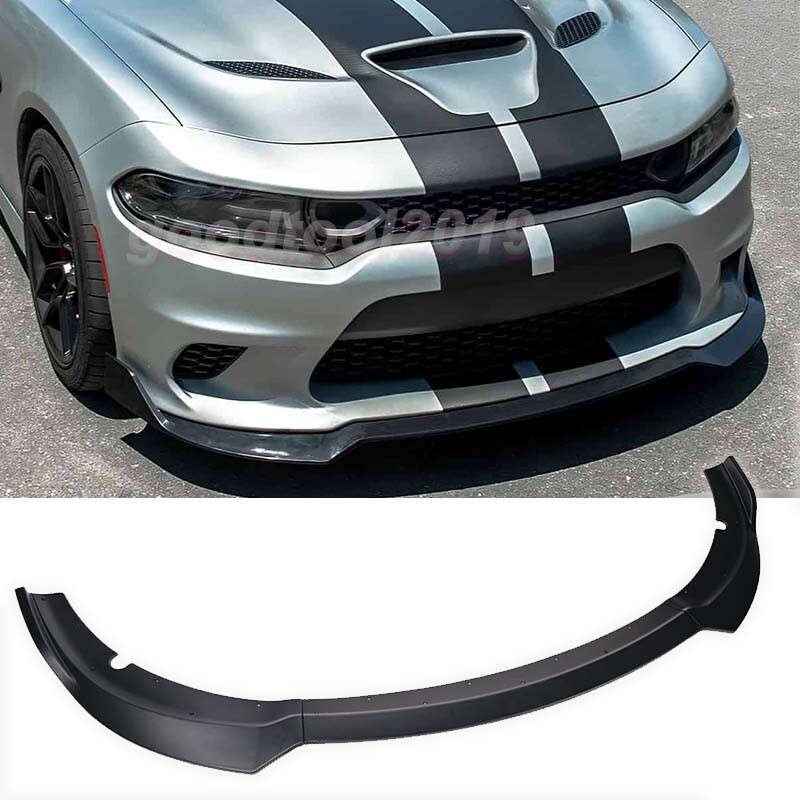 2015-2023 Dodge Charger SRT RT Front Bumper Lip Splitter Kit in Matte Black