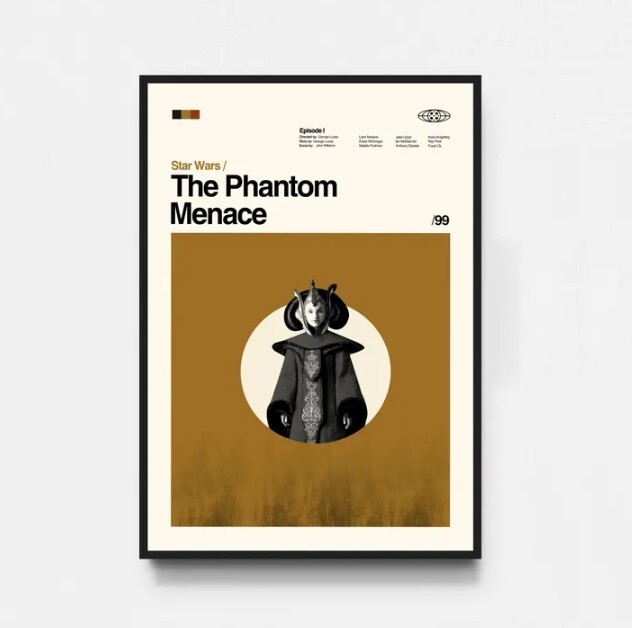 The Phantom Menace Star Wars Poster - Iconic Movie Print for Fans and Collectors