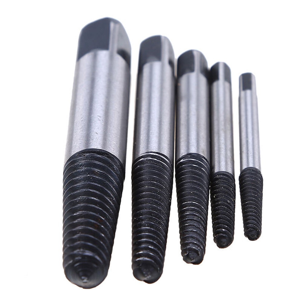 5Pcs Damaged Screw Extractor Set Easy Out Bolt Stud Remover DIY Tool Kit