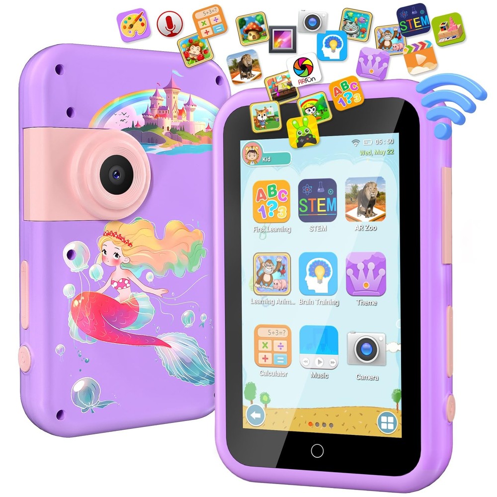 VATOS Kids Smart Phone Toy for Girls Boys 3 4 5 6 7 8 9 Years Old, 4