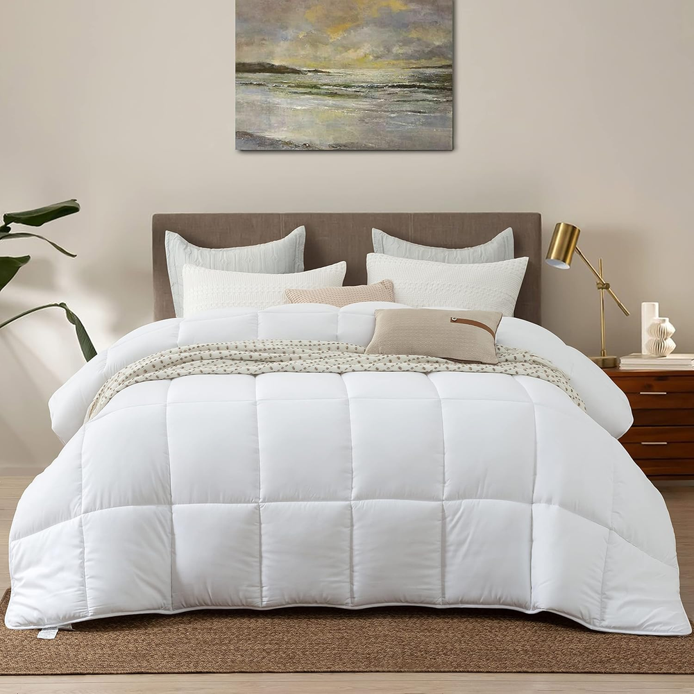 All-Season King Size Down Alternative Comforter - Ultra Soft Double Layer Duvet Insert