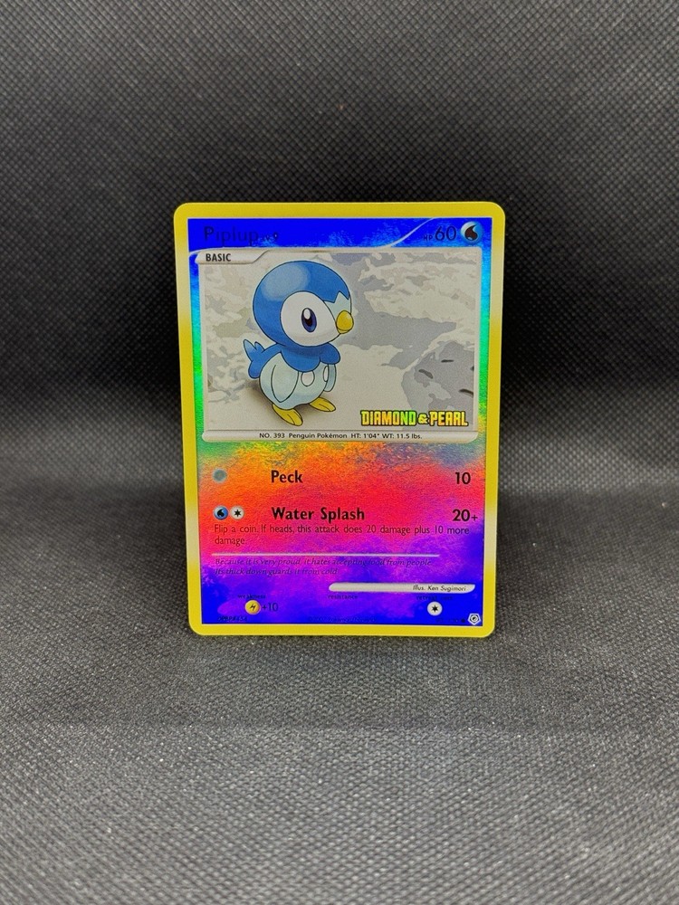 Piplup Diamond and Pearl 093/100 Burger King Reverse Holo Pokemon Card