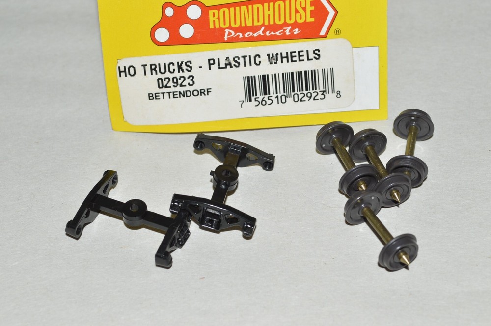 HO scale freight car TRUCKS plastic Roundhouse 2923 bettendorf