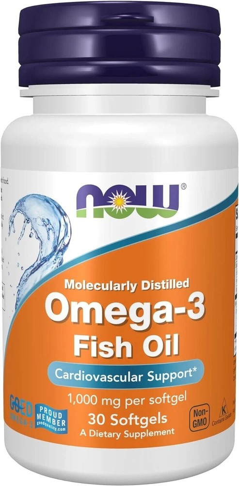 NOW Foods Omega-3 180 EPA 120 DHA Molecularly Distilled Heart Support