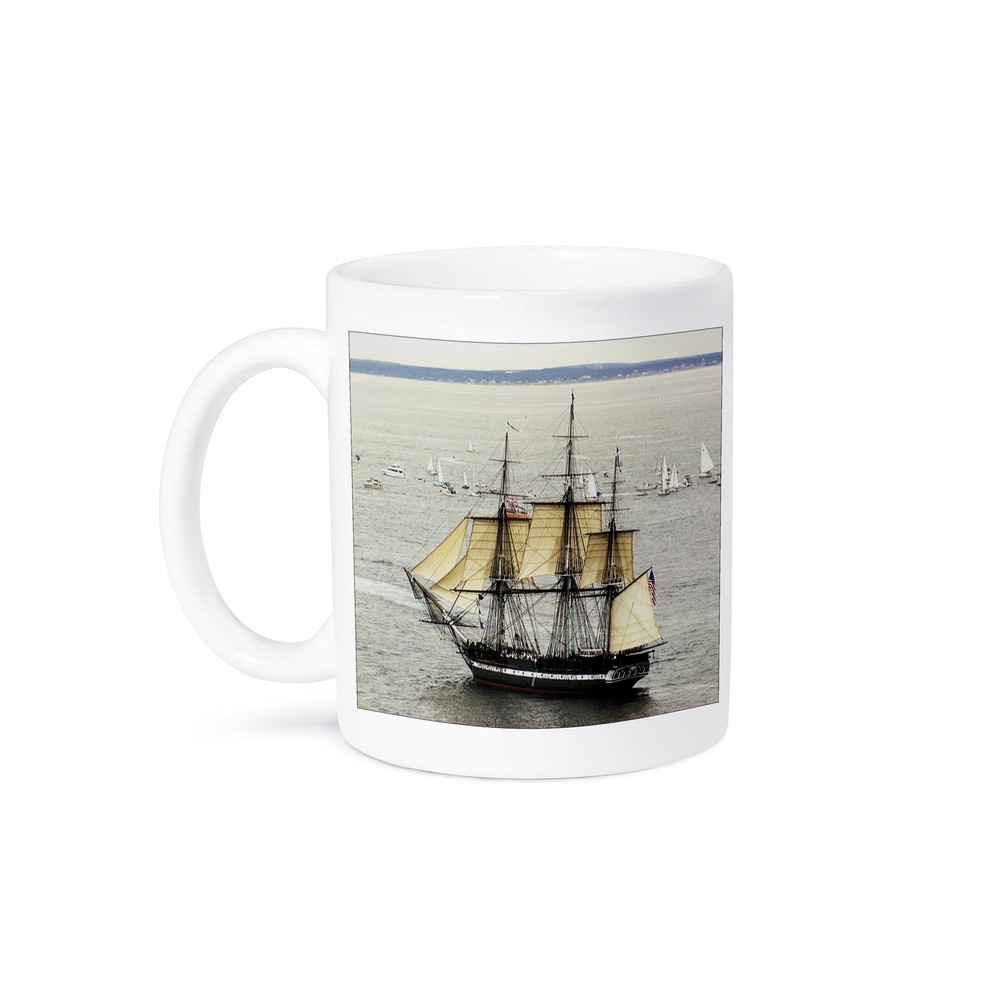 3dRose USS Constitution Navy Ship Themed Coffee Mug