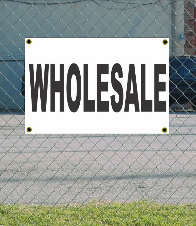 Wholesale 2x3 Black & White Banner Sign – Discount Size, Price & Free Shipping