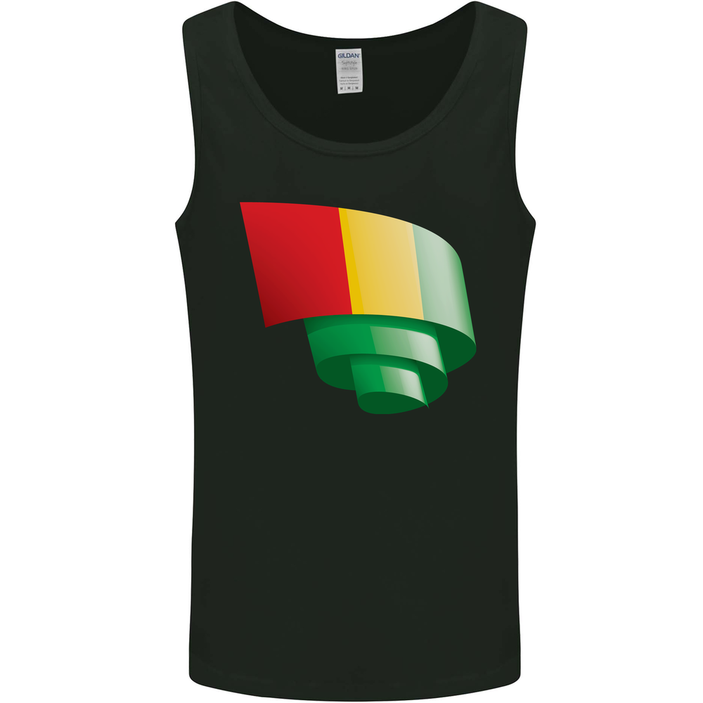 Curled Guinea Flag Guinean Day Football Mens Vest Tank Top