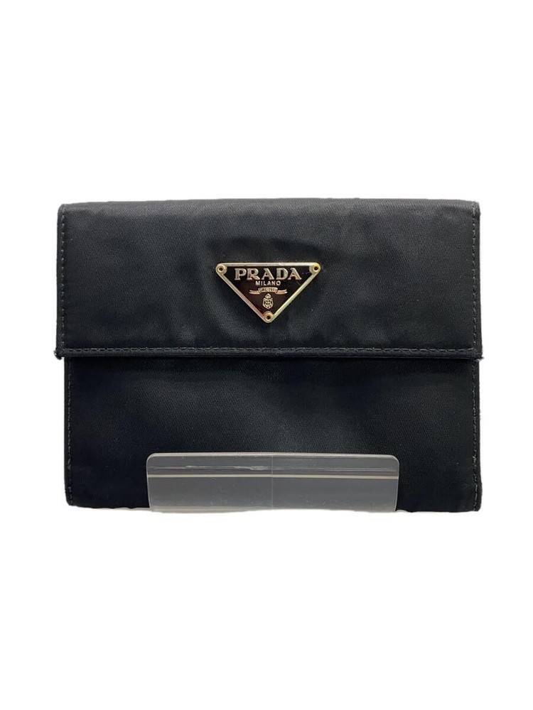 Prada Black Nylon 2-Fold Wallet for Women M523X